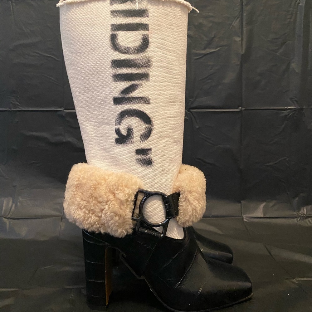 OFF-WHITE Riding leather boots